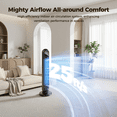 thumbnail image 2 of Tower Fan For Home with Remote, 31" Bladeless Floor Fans for Home, 4 Modes & 4 Speeds, 12H Timer, LED Display, Wide Oscillating Wide Cooling for Bedroom, Office, 2 of 9