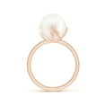 thumbnail image 2 of ANGARA Trillium Freshwater Cultured Pearl Solitaire Ring in 14K Rose Gold for Women | June Birthstone, Birthday, Anniversary, Jewelry Gift for Women | Pearl Ring, 2 of 8