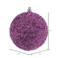 thumbnail image 5 of Vickerman 4" Pink Beaded Ball Ornament, 6 per Bag, 5 of 5