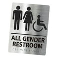 thumbnail image 3 of Letrero de baño, letrero de baño, tablero de señalización, letrero de baño público, letrero de inodoro moderno para hombres y mujeres, supermercado, Estilo E, 3 of 8