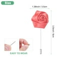 thumbnail image 3 of Uxcell 1-Pack Pines de Solapa de Flor para Hombres, Pin de Boutonnieres de Rosa para Bodas/Bailes/Fiestas [Rojo Sandía], 3 of 7