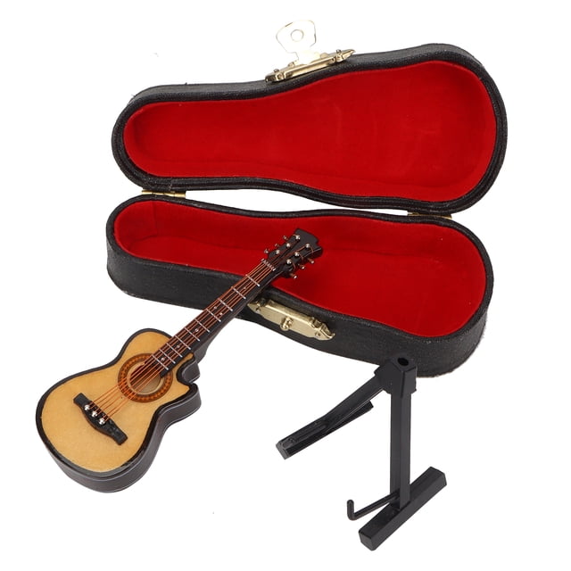Modèle de Guitare Découpé, Mini Guitare en Bois de Basses et Métal, Ornements d'Instruments Miniatures, Expérience Inégalée