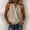 Khaki, variant on Womens Summer Tops Loose Side Tie Wrap V Neck Sleeveless Cotton Linen Halter Tops for Women Black L