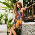 thumbnail image 2 of Lsque Robe d'Été à Motif de Nourriture pour Pique-Nique – Robe Sans Manches, Parfaite pour la Plage et les Journées Décontractées, 2 of 7