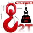 thumbnail image 2 of Gancho giratorio High-PQ de 2 toneladas con cierre de seguridad, 4400 libras, rojo, 2 of 6