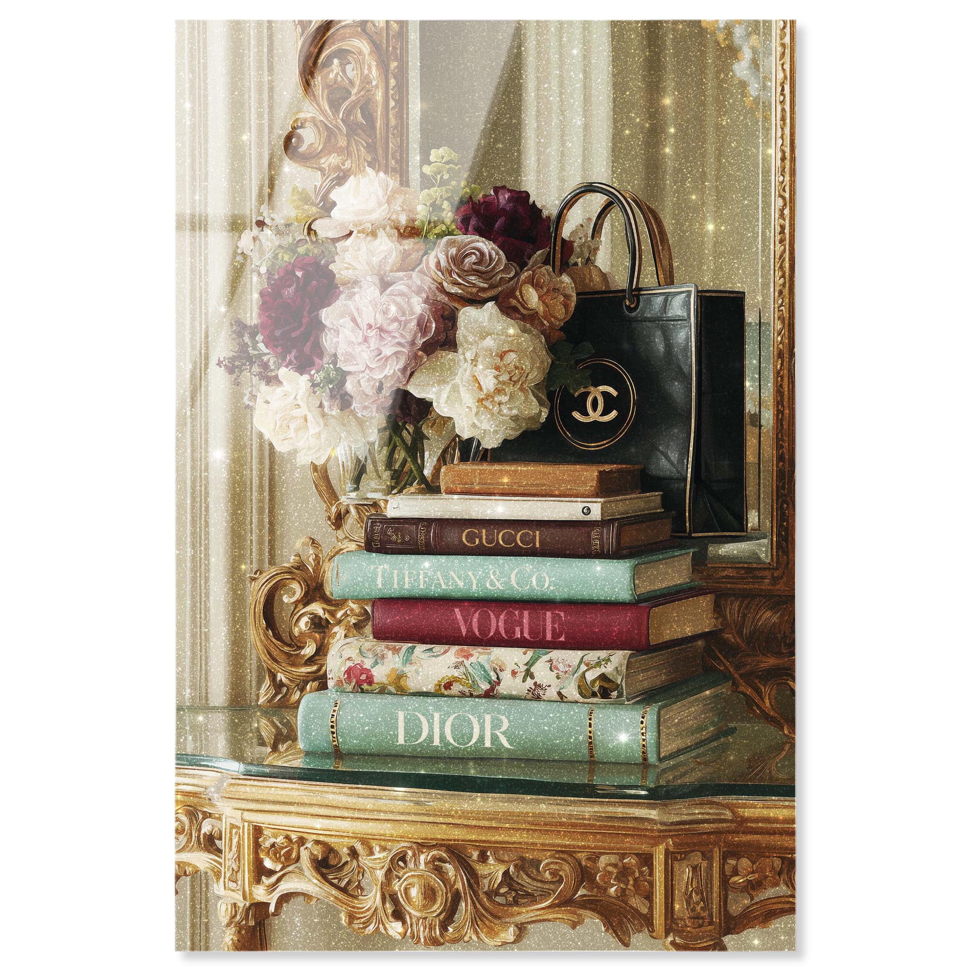 Elegance in Ornate Glam Acrylic Print Glam Wall Art by Art Remedy, Ready to Hang, 10 x 15