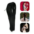 thumbnail image 2 of HONMEET 24 Inch Black Straight Ponytail Hair Extension Synthetic Clip-In Fake Ponytail Hairpiece for Women and Girls, 2 of 5