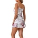 thumbnail image 3 of INSPIRAR CHIC Camisones de Satén para Mujeres Ropa de Noche Vestido de Seda Mini Lencería Floral M Blanca, 3 of 6