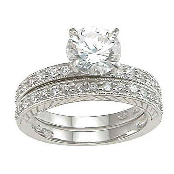 925 Sterling Silver Solitaire Promise Rings for Her Wedding Ring Set Make Great Birthday Gifts for Women