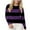 Dark Purple, variant on larppty Womens Striped T Shirts Long Sleeve Fall Tops Tees Loose Fit Casual Tunic Top Going Out Tops（Watermelon Red，XL）