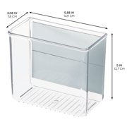 iDESIGN Magnetic Plastic Storage Bin 5 x 3x 6 Clear 2/Pack (28039M2)