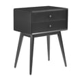 thumbnail image 4 of Elle Decor Stephanie Modern Square Accent Table with 2 Drawers, Black, 4 of 5