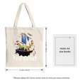 thumbnail image 3 of Stylish Canvas Tote Bag with Vibrant Orange and Pink Splash Design - Perfect for Shopping Travel and Parties, 3 of 4