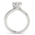 thumbnail image 2 of Bow Jewelry Elegant 1.5 Ct Round Cut Moissanite Engagement Anniversary Ring for Women - 14K White Gold Plated Ring - Classic Solitaire Design - The Perfect Gift for a Special Day, 2 of 2