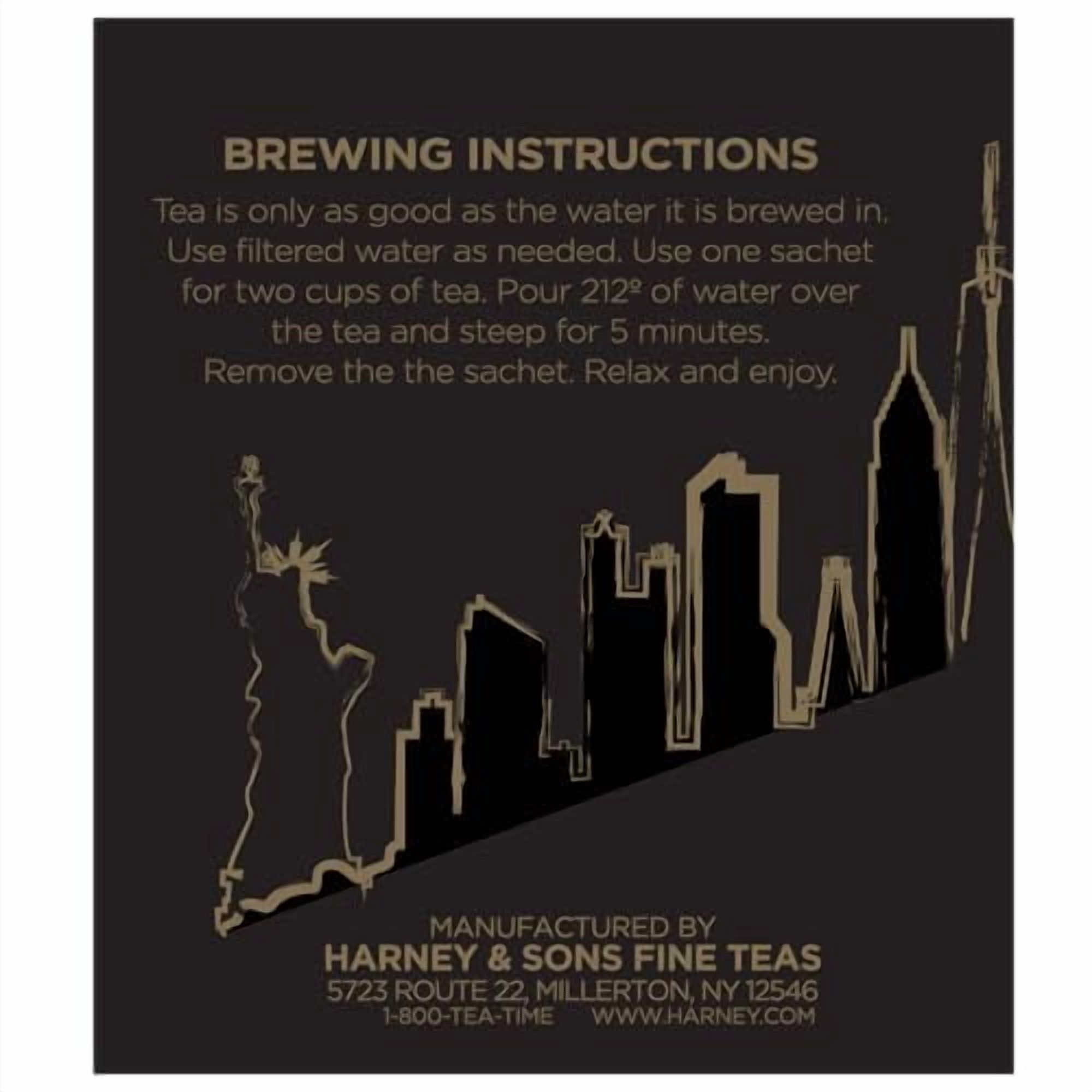 Harney & Sons New York Blend, 20 sachets | Calming Herbal blend with Chamomile, Ginger Root and Peppermint