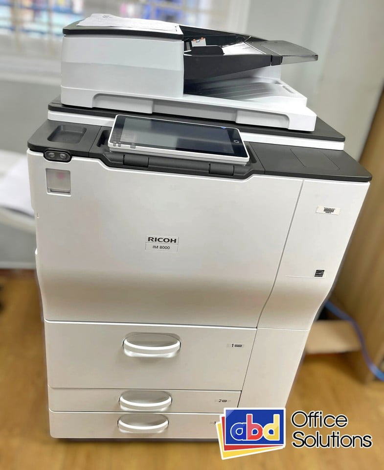 Ricoh IM 7000 IM7000 A3 Monochrome Laser Multi-Function Printer - 70 ppm, Copy, Print, Scan, Stapling Finisher SR4150, Duplex, Network, WiFi, 1200 DPI, 4300 Sheets Capacity
