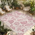 thumbnail image 2 of Outdoor Rug 3x5 ft Pink Pastoral Flowers Outdoor Large Area Rug Non Slip Rubber Farmhouse Floral Front Door Mat RV Rug Camping Carpet Patio Outdoor Rugs for Backyard Balcony Deck Porch Indoor, 2 of 9