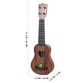 thumbnail image 3 of KAKOWELY Children Small Size Musical Instruments Imitated Ukulele Mini Guitar Playing Toy with Four Strings (44cm, Coffee),17.32"X5.91"X2.36", 3 of 4
