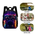 thumbnail image 2 of Kuiaobaty Galaxy Pug Dog Pattern Bookbag Set of 3 with Lunch Bags and Pencil Case Set Elementary School Backpack for Kids Girls Boys Teens Large Schoolbags Bagpack Rucksack Travel Outdoor Daypack, 2 of 7