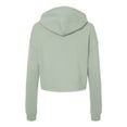 thumbnail image 2 of Independent Trading Co. Womens Lightweight Cropped Hooded Sweatshirt, M, Sage, 2 of 2