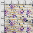 thumbnail image 1 of oneOone Cotton Poplin Fabric Stripe|Watercolor Leaves & Peony Floral Fabric Prints By Yard 42 Inch Wide, 1 of 4