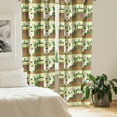 thumbnail image 2 of Ambesonne Arcade Curtains, Vintage Video Game Platform, Pair of 28"x95", Pale Green Brown, 2 of 5