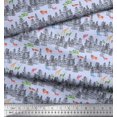 thumbnail image 3 of Soimoi Satin Silk Fabric Animals,Bird & Tree Modern Style Print Fabric by the Yard 42 Inch Wide, 3 of 3