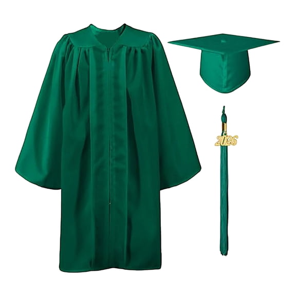 2026 Graduation Cap and Gown Set with Tassel Matte Ceremony Robe Outfit for Kindergarten Elementary School Graduation Ceremony