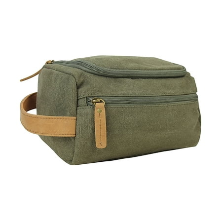 Vagarant Traveler Vintage Cotton Canvas Travel Toiletry Bag CT01.GRN