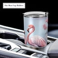 thumbnail image 5 of SKYSONIC Flamingo Tumbler Stainless Steel Double Wall Vacuum Reusable Insulated Mug with Straw and Built-in Coaste for Cold and Hot Beverages, 12oz, 5 of 7