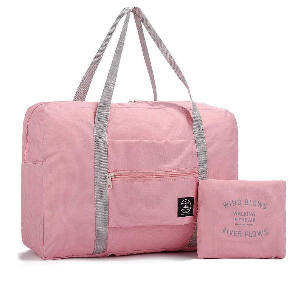 Details about    Duffel Pink Bag Gym Bag For Women Men lightweight Duffle For Luggage Gym Sports 