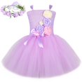 thumbnail image 3 of Vestido tutú Isabella para niñas con flores de lavanda, ropa de Halloween, disfraz de princesa con encanto para niños, vestidos de fiesta de carnaval elegantes, 3 of 5