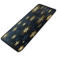 thumbnail image 6 of Coolnut Kitchen Rugs,Christmas Golden Snowflakes Non Slip Washable Cushioned Carpets Polyester AntiFatigue Comfort Porch Floor Mat Christmas Decoration 39×20 in, 6 of 6