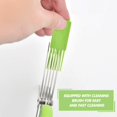 thumbnail image 4 of Herb Scissors - 5 Sharp Blades - Package - Cuts, Slices and Chops Herbs 5x Faster - Ideal Time-Saving Kitchen Essential - Cleaning Rake Included - Stainless Steel - Dishwasher Safe, 4 of 6