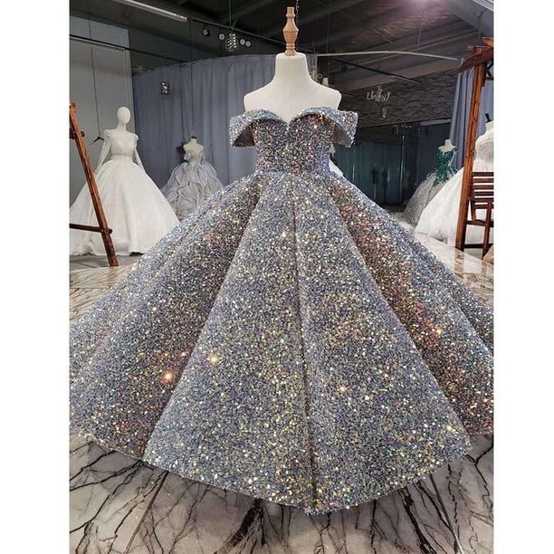 Vestido de pasarela para niños Vestido de princesa Estilo de hilo hinchado Vestido de lentejuelas para actuación de piano de pequeño anfitrión