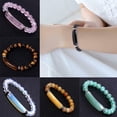 thumbnail image 4 of PillyBalla tiger eye bracelet, 7 Charka Healing Meditation Unisex Bracelet, bracelet 8mm natural stone, bracelet pink crystal bracelet - 2pcs, 4 of 7