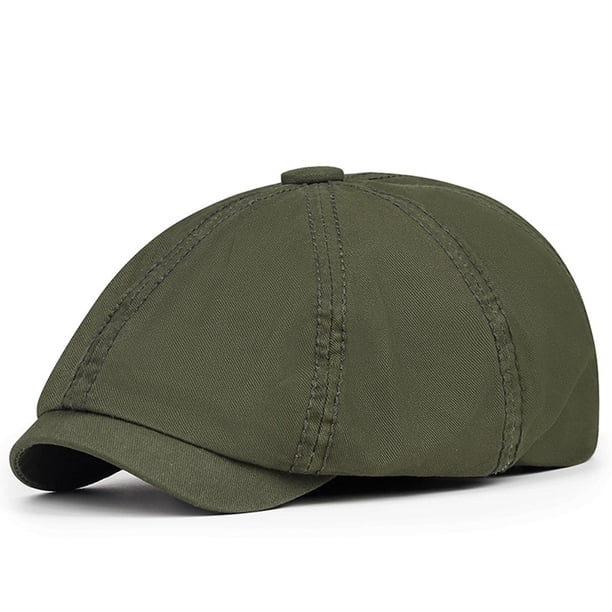 Sombreros unisex casuales clásicos sólidos antiguos octogonales literarios de periodista boina para hombre sombrero de algodón