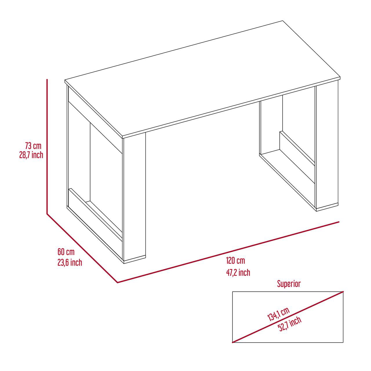 Lacey Rectangle Computer Desk