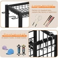 thumbnail image 4 of Sports Equipment Organizer, Ball Storage Rack with Elastic Straps, Garage Sports Organizer Storage Cart with Hooks, Basketball Rack for for golf, Football, Soccer Ball, Bat, Black, 4 of 8