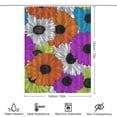 thumbnail image 2 of Colorful Vibrant Flower Pattern Design Shower Curtain , Enchanted Forest Scenic Bathroom Decor Sets, Waterproof Fabric with Hooks, 2 of 7