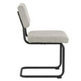 thumbnail image 3 of Side Dining Chair, Set of 2, Taupe Gray Black, Fabric, Metal, Mid Century Kitchen Cafe Bistro Hospitality Restaurant, Modern Contemporary HB34853, 3 of 11