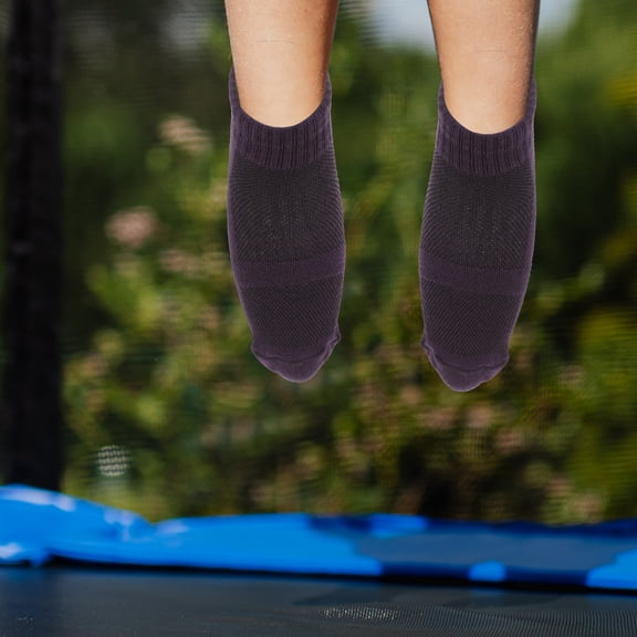 OFFIGAM Girls Cotton Sports Floor Socks, 3 Pairs Lavender Color, Soft Comfortable Non- Socks for