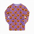 thumbnail image 4 of Futezty Halloween Kids Pajama for Girls Boys Cozy Pumpkin Themed Sleepwear O-Neck Long Sleeve T-Shirts Pants Homewear 2T-9T, 4 of 7