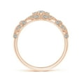 thumbnail image 2 of ANGARA Natural Diamond Anniversary Ring with Paisley Motifs in 14K Rose Gold for Women (Size-2.5mm| Color-K| Clarity-I3) | April Birthstone, Anniversary, Jewelry Gift for Women | Natural Diamond Ring, 2 of 9