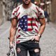 thumbnail image 4 of Mens Casual Pantalones Cortos Impresos Cuello Redondo Suéter Deportes Tee, Fitness Y Casual Hombres Camisetas, 4 of 5