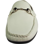Masimo Mens Faux Suede Driving Moccasins Adult Male Slip on Dress Shoes White 7.5