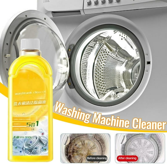 Vxdvou 500ml Washing Machine Cleaner, Powerful Odor Neutralizing Drum Cleaner, Removes Dirt, Scale & Bacteria, Safe Formula for Washing Machines, Easy to Use, Effective Washing Machine Cleaner