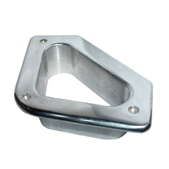 White Water 6208S Stainless Triangular Hawse Pipe, 5" x 3" Opening