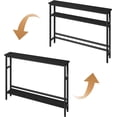 thumbnail image 5 of NEILA 5.9" Slim Sofa Table, 2 Tier Narrow Console Table with Adjustable Shelf, Space-Saving Behind Couch Table for Living Room, Entryway, Hallway, and Foyer,Black, 5 of 7