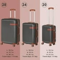 Hikolayae Coast Collection Hardside Spinner Luggage Sets in Gray, 3